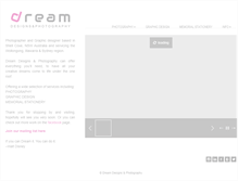 Tablet Screenshot of dreamdesignsandphotography.com